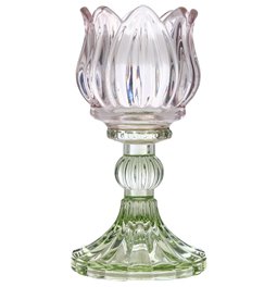 Žvakidžių rinkinys FLEUR, 2 vnt., H15cm, D8cm /  H17cm, D8cm