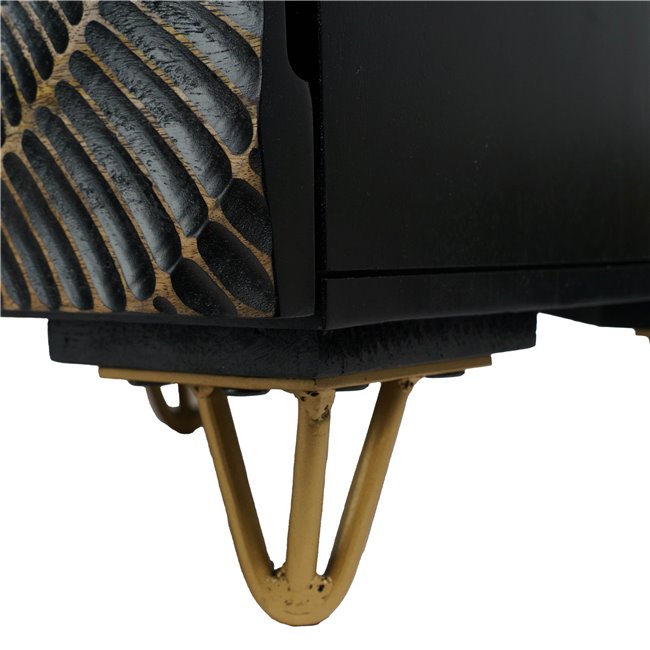 Side table Bailey ST L, mango wood/MDF/metal, 45x40cm H55cm