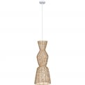 Pendant lamp Titus, jute lampshade, H75-145cm, D26.5cm, E27 40W(MAX)
