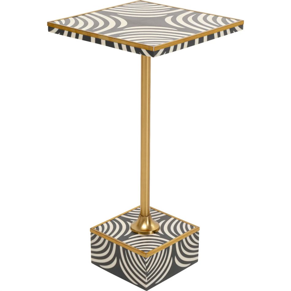 Side table Zebra, MDF/steel, 25x25cm H50cm