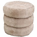 Pouf with storage Lilja Soft, beige, H46cm, D43cm