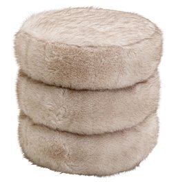 Pufas su dėže Lilja Soft, smėlio sp., H46cm, D43cm