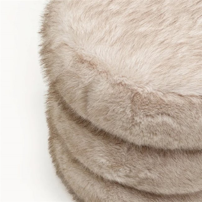 Pouf with storage Lilja Soft, beige, H46cm, D43cm