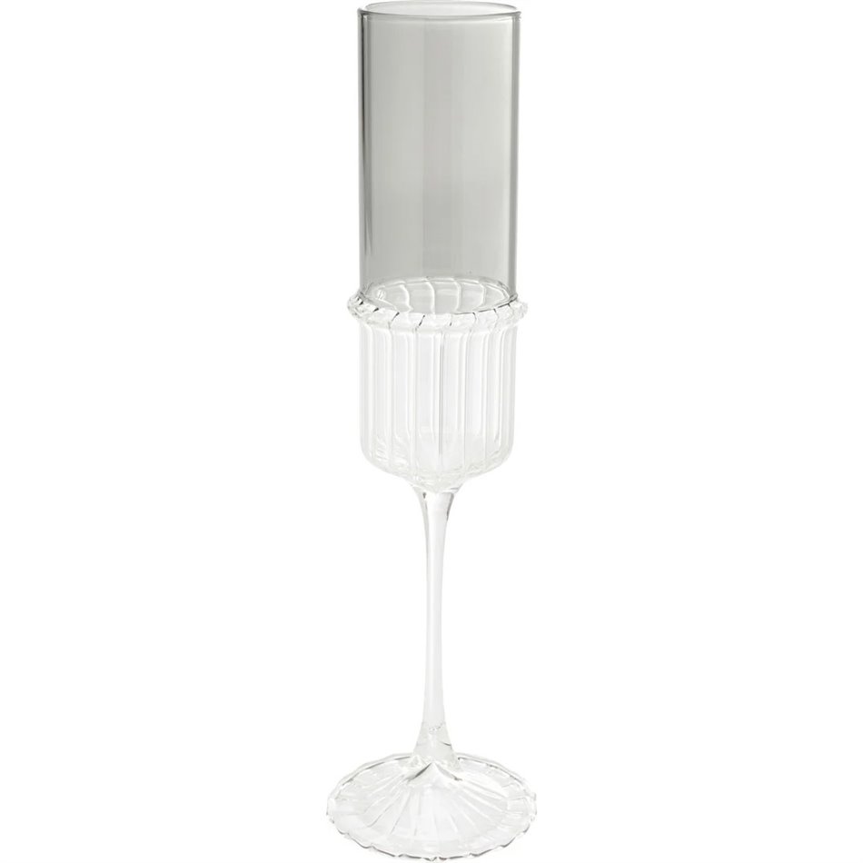 Champagne glass Noelle, grey, 175ml, H25cm, D7cm