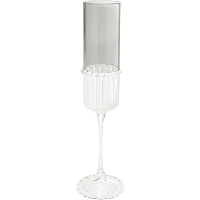 Champagne glass Noelle, grey, 175ml, H25cm, D7cm