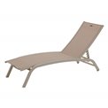 Sun lounger Labonao, clay color, aluminium/textilene, H84.5x64x171cm