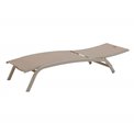 Sun lounger Labonao, clay color, aluminium/textilene, H84.5x64x171cm