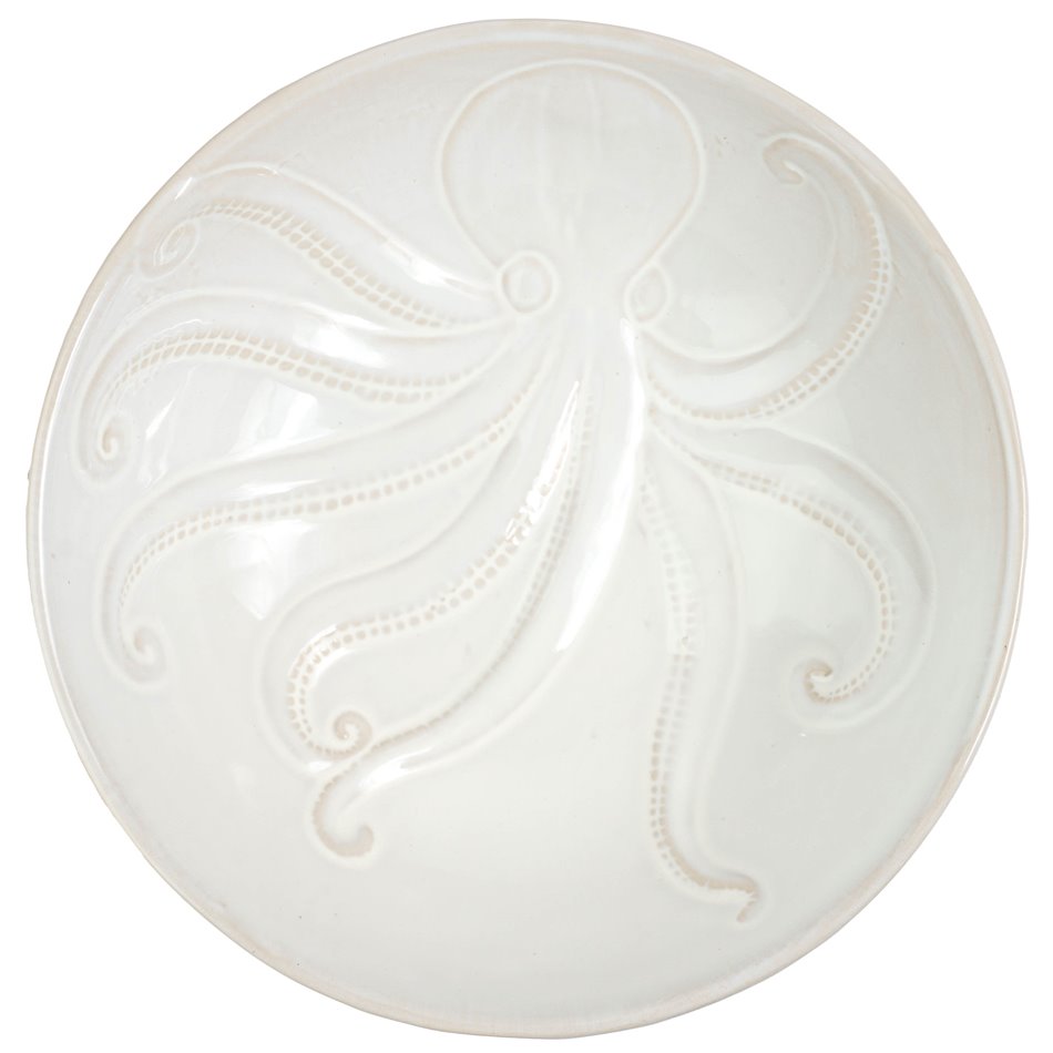 Bowl Polipo, white, ceramic, D25.5cm H8cm