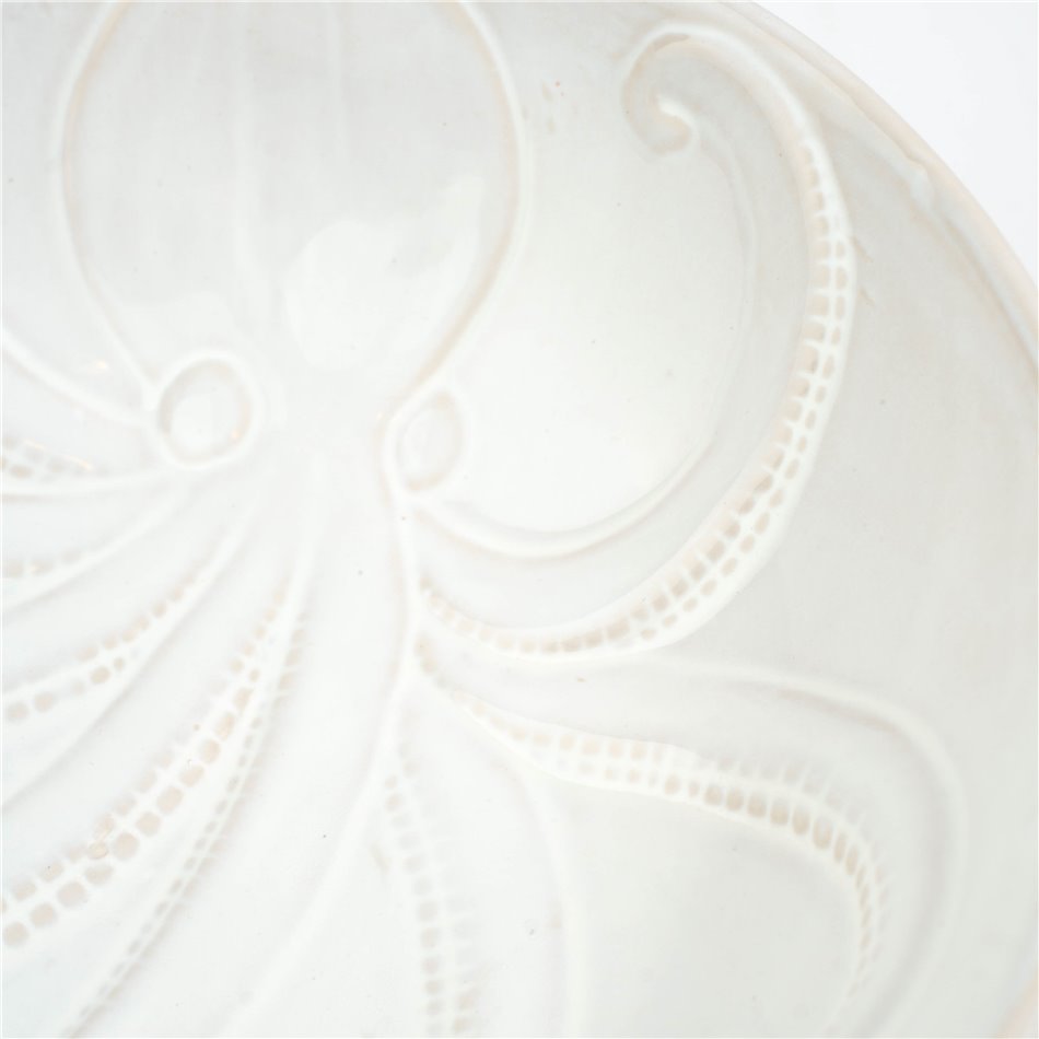 Bowl Polipo, white, ceramic, D25.5cm H8cm