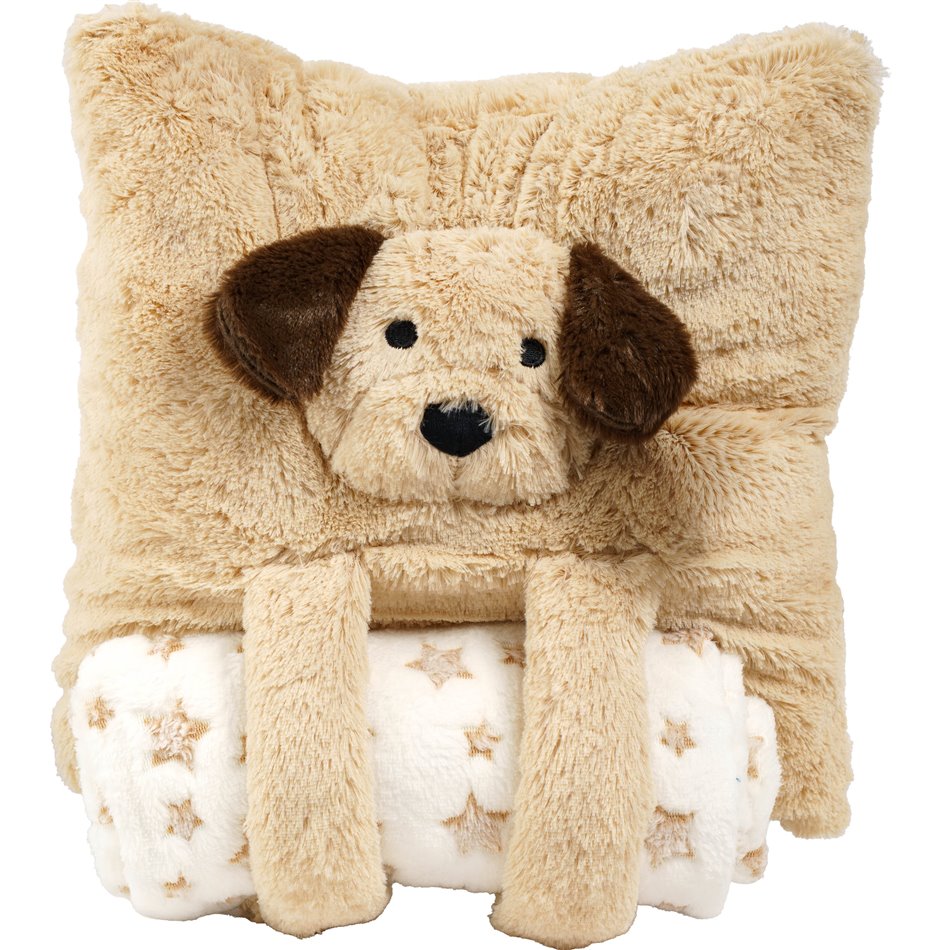 Decorative pillow and plaid Noah, 32x32x17cm