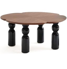 Kavos staliukas Wallern, MDF/metalas, D85cm H35cm