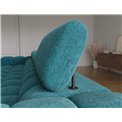 Corner sofa Elferlo R, sleeping function, Amore 40, boucle, blue, H93x285x181cm