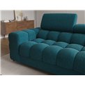 Corner sofa Elferlo R, sleeping function, Amore 40, boucle, blue, H93x285x181cm