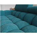 Corner sofa Elferlo R, sleeping function, Amore 40, boucle, blue, H93x285x181cm