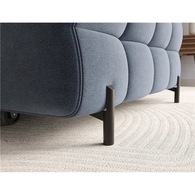 Corner sofa Elferlo R, sleeping function, Aura 40, velvet, blue, H93x285x181cm