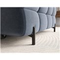 Corner sofa Elferlo R, sleeping function, Aura 40, velvet, blue, H93x285x181cm