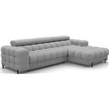 Corner sofa Elferlo R, sleeping function, Sola 04, grey, H93x285x181cm