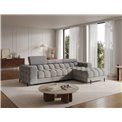 Corner sofa Elferlo R, sleeping function, Sola 04, grey, H93x285x181cm