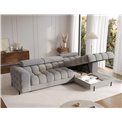 Corner sofa Elferlo R, sleeping function, Sola 04, grey, H93x285x181cm