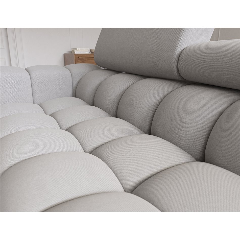 Corner sofa Elferlo R, sleeping function, Sola 04, grey, H93x285x181cm