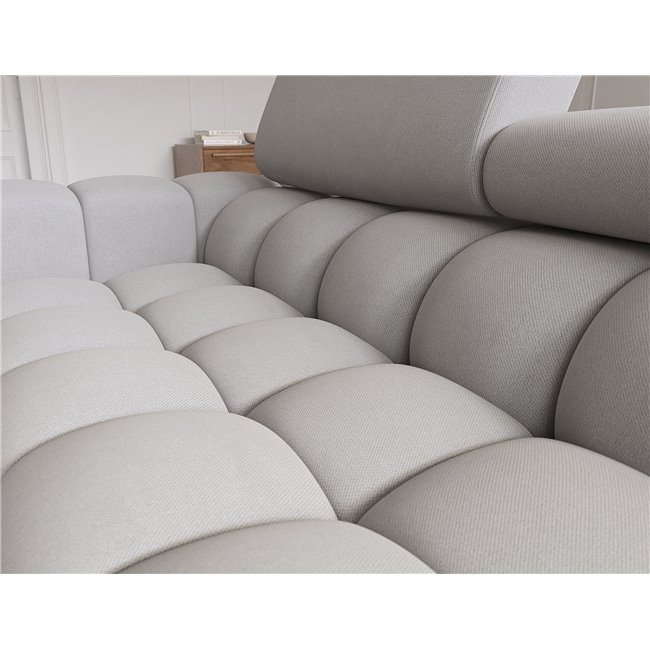 Corner sofa Elferlo R, sleeping function, Sola 04, grey, H93x285x181cm