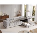 Corner sofa Elferlo R, sleeping function, Pellerito 03, grey, H93x285x181cm