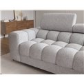Corner sofa Elferlo R, sleeping function, Pellerito 03, grey, H93x285x181cm