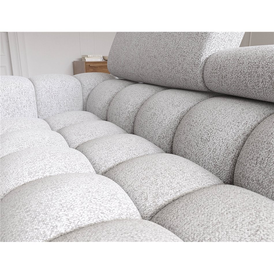 Corner sofa Elferlo R, sleeping function, Pellerito 03, grey, H93x285x181cm