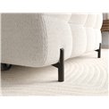 Corner sofa Elferlo R, sleeping function, Royal 01, boucle, white, H93x285x181cm