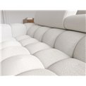 Corner sofa Elferlo R, sleeping function, Royal 01, boucle, white, H93x285x181cm