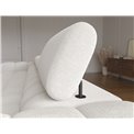 Corner sofa Elferlo R, sleeping function, Royal 01, boucle, white, H93x285x181cm