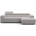 Corner sofa Elferlo R, sleeping function, Pellerito 20, grey, H93x285x181cm