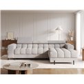 Corner sofa Elferlo R, sleeping function, Pellerito 20, grey, H93x285x181cm