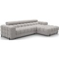 Corner sofa Elferlo R, sleeping function, Pellerito 20, grey, H93x285x181cm