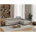 Corner sofa Elferlo R, sleeping function, Pellerito 20, grey, H93x285x181cm