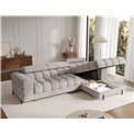 Corner sofa Elferlo R, sleeping function, Pellerito 20, grey, H93x285x181cm
