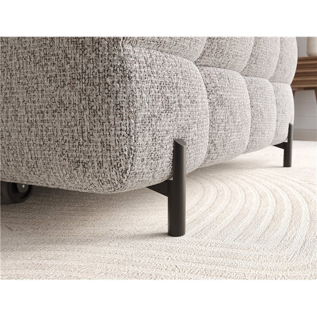 Corner sofa Elferlo R, sleeping function, Pellerito 20, grey, H93x285x181cm