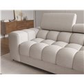 Corner sofa Elferlo R, sleeping function, Royal 18, boucle, beige, H93x285x181cm