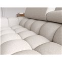 Corner sofa Elferlo R, sleeping function, Royal 18, boucle, beige, H93x285x181cm