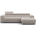 Corner sofa Elferlo R, sleeping function, Sola 18, beige, H93x285x181cm