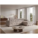 Corner sofa Elferlo R, sleeping function, Sola 18, beige, H93x285x181cm