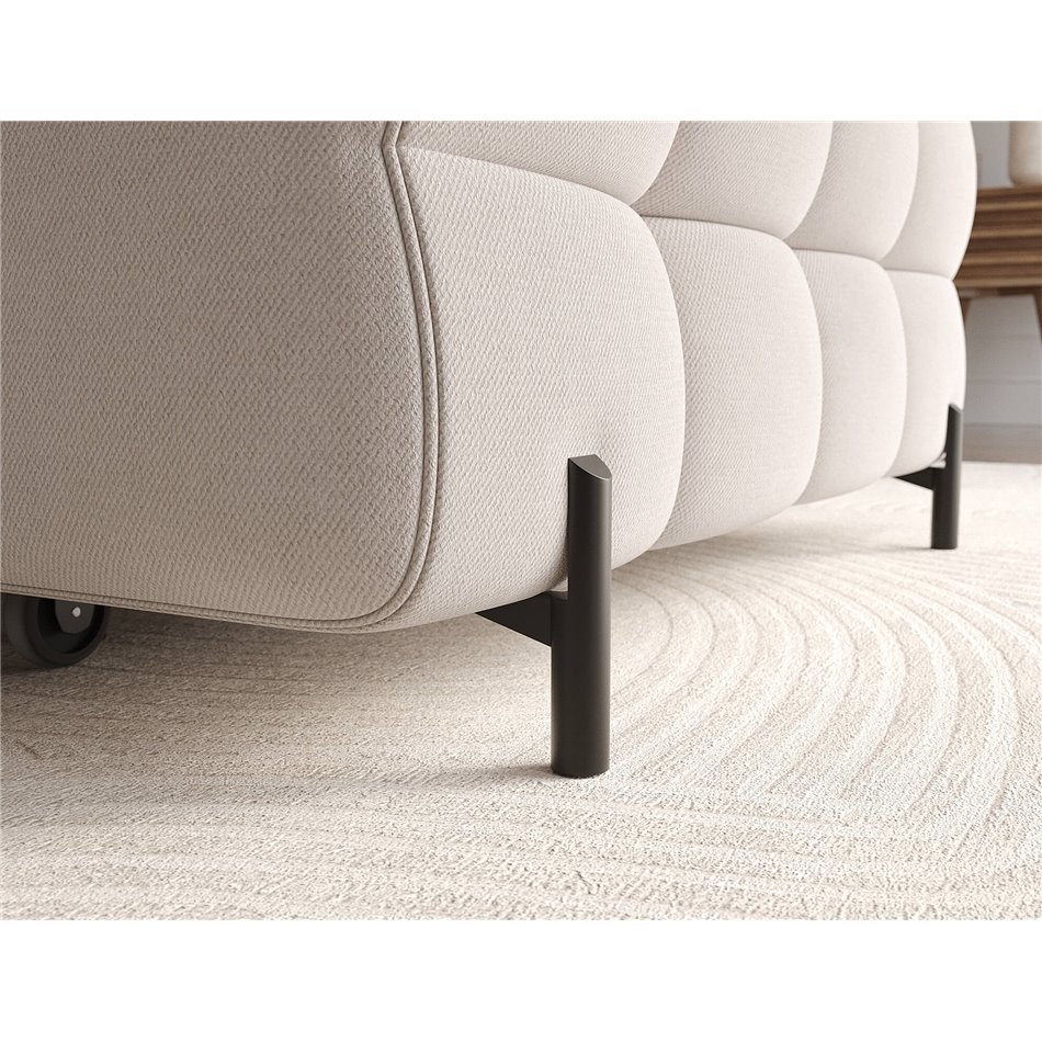 Corner sofa Elferlo R, sleeping function, Sola 18, beige, H93x285x181cm