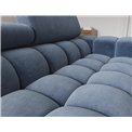 Corner sofa Elferlo L, sleeping function, Aura 40, velvet, blue, H93x285x181cm