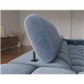 Corner sofa Elferlo L, sleeping function, Aura 40, velvet, blue, H93x285x181cm