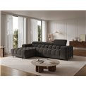 Corner sofa Elferlo L, sleeping function, Sola 06, dark grey, H93x285x181cm