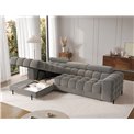 Corner sofa Elferlo L, sleeping function, Sola 06, dark grey, H93x285x181cm