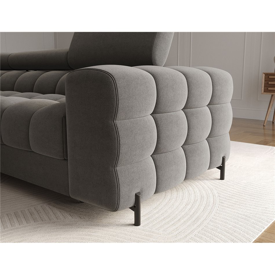 Corner sofa Elferlo L, sleeping function, Sola 06, dark grey, H93x285x181cm