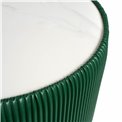 Side table Jello Green, sintered stone/iron/eco leather, D50cm H50cm