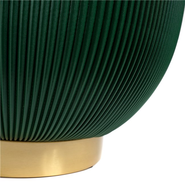 Side table Jello Green, sintered stone/iron/eco leather, D50cm H50cm