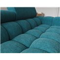 Corner sofa Elferlo L, sleeping function, Amore 40, boucle, blue, H93x285x181cm